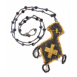 Plains Indian Beaded Fetish Necklace 1900-1930's