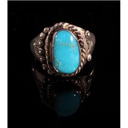 Native American Turquoise and Sterling Silver Ring