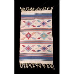 Hand Woven Zapotec American Indian Wool Rug