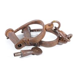 Antique Iron Handcuffs with Key