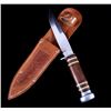 Image 1 : Aerial Drop Point Knife w/ Leather Scabbard