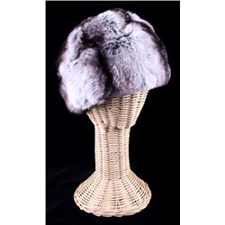 Christian Dior Genuine Chinchilla Fur Cap c.1960's