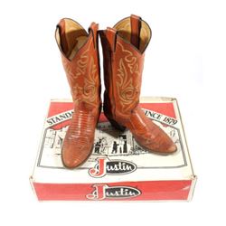 Justin Peanut Brittle Leather Boots