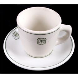 Vintage US Forest Service Coffee Cup and Saucer