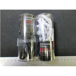 2 New Pairs of Dinosaur Driver Haedphones / Zipper style