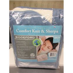 New Queen Heated Comfort Knit & Sherpa Heated Blanket