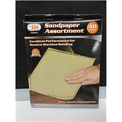 New Case of 40 Sandpaper / Assorted grits / 60-100-150-240 grits