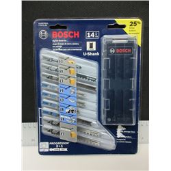 New Bosch 14 piece Jig Saw Blade set with case