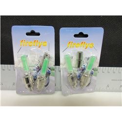 New set of 4 Fireflies LED Valve Stem Lights / motion sensor