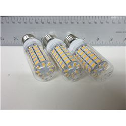 3 New 69 LED Cobb Lightbulbs warm white / save on power