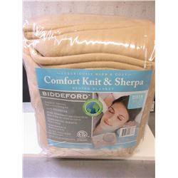 New Queen Heated Comfort Knit & Sherpa Heated Blanket /dual temp