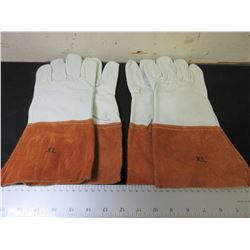 2 New Pairs of Welding mig/tig Gloves top grain soft Leather size XL