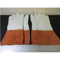 2 New Pairs of Welding mig/tig Gloves top grain soft Leather size XL