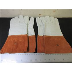 2 New Pairs of Welding mig/tig Gloves top grain soft Leather size XL