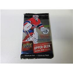 1 New pack of 8 Factory Sealed Upper Deck 2015/16 series one Hockey Cards
