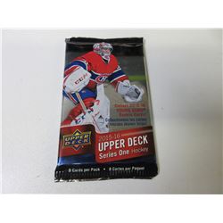 1 New pack of 8 Factory Sealed Upper Deck 2015/16 series one Hockey Cards
