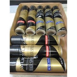 Flat of 8 New Hairspray / Ultru Hold & Mega Hold