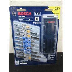 New Bosch 14 piece Jig Saw Blade set with case