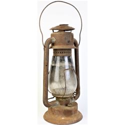 Early barn lantern with original glass intact.