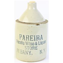 Early advertising whiskey jug