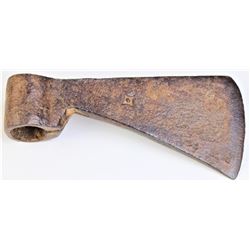 Early hand forged trade ax with touch mark