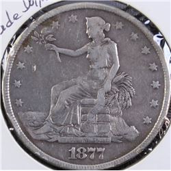 1877 U.S. silver trade dollar.