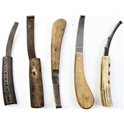 Collection of various hoof knives.