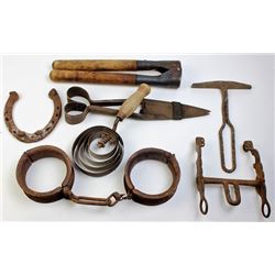 Collection of 7 early ranch relics.