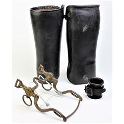 Collection of 3 includes leather military leggings