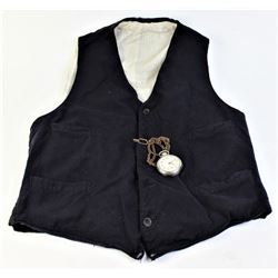 Early old west period wool pocketed vest,