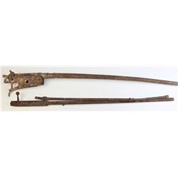 Collection of 2 burned relic rifles.