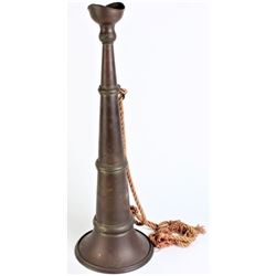 Antique firemans presentation horn inscribed