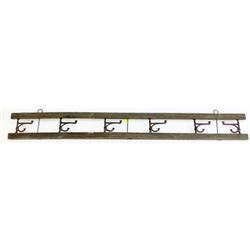 Antique wall hanging coat rack