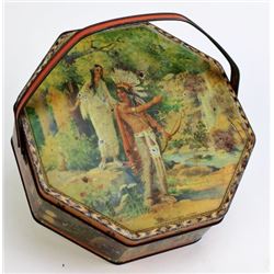 Old Loose Wiles octagon biscuit tin