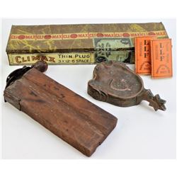 Collection of 3 includes vintage western ashtray,