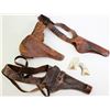Image 1 : Collection of leather gun holsters and 1 pair