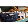 Image 1 : PICNIC BAG AND COOLER BAG WITH NEW WATER BOTTLES AND A 5 FOOT PLUSH BEAR FIGURE