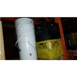 LOT OF CRATES AND PAILS