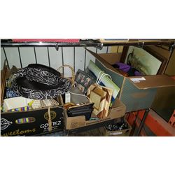 BOXES OF ESTATE GOODS AND SHOE SHINE STAND