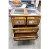 Image 2 : RATTAN GLASSTOP GLASS DRAWER ENDTABLE