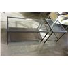 Image 2 : BLACK GLASS TOP COFFEE AND END TABLE