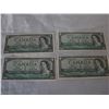 Image 2 : 4 1954 CANADIAN $1 BILLS