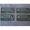 Image 1 : 4 1954 CANADIAN $1 BILLS