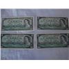 Image 1 : 4 1954 CANADIAN $1 BILLS