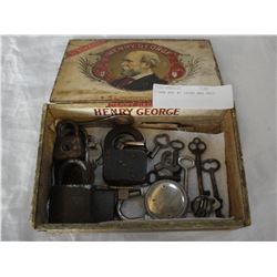 CIGAR BOX W/ LOCKS AND KEYS