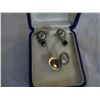 Image 2 : STERLING LOCKET ON CHAIN AND STERLING EARRINGS AND STERLING HEART PENDANT
