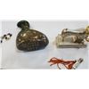 Image 3 : LOT OF POCKET WATCH MINI SWORDS, COMPANION SET AND SEWING CLOCK W/ NECKLACE