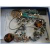 Image 3 : TWO TRAYS OF TURQUOISE AND STONE JEWELLRY