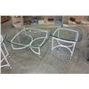 Image 1 : WHITE GLASS TOP MODERN COFFEE TABLE AND ENDTABLE