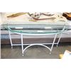 Image 1 : WHITE GLASSTOP SOFA TABLE